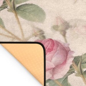 Watercolor Rose Paint Area Rug for Bedroom Living Room 3.2 x 5 Feet Soft Fluffy Indoor Floor Carpet Non-Slip Washable Modern Rugs for Dorm Nursery Kids Room Home Decor