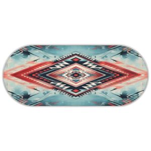 Tavisto Tribal Rectangle Fluffy Oval Shaggy Rugs for Bedroom Aesthetic Plush Floor Mat - Soft and Absorbent - Ideal for Living Room,Home Decor, and Playrooms