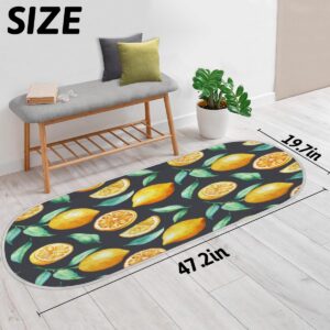 Tavisto Dice The Lemon Fluffy Oval Shaggy Rugs for Bedroom Aesthetic Plush Floor Mat - Soft and Absorbent - Ideal for Living Room,Home Decor, and Playrooms