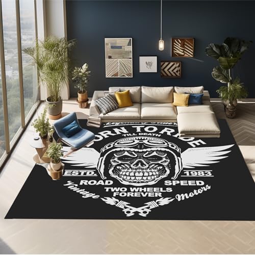 Adern Black Pattern Kitchen mat Rug 3x6ft/36x72in/90x180cm Fluffy Rug for Apartment Dorm Room Essentials for Girls - Plush and Comfortable Rug for College Life