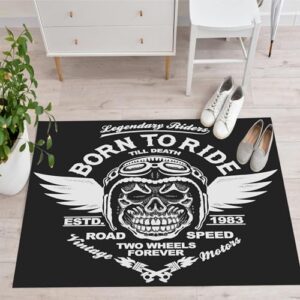 Adern Black Pattern Kitchen mat Rug 3x6ft/36x72in/90x180cm Fluffy Rug for Apartment Dorm Room Essentials for Girls - Plush and Comfortable Rug for College Life