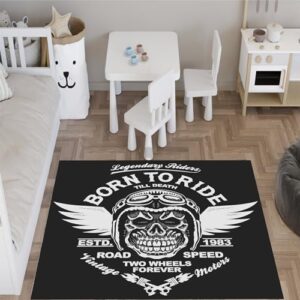 Adern Black Pattern Kitchen mat Rug 3x6ft/36x72in/90x180cm Fluffy Rug for Apartment Dorm Room Essentials for Girls - Plush and Comfortable Rug for College Life