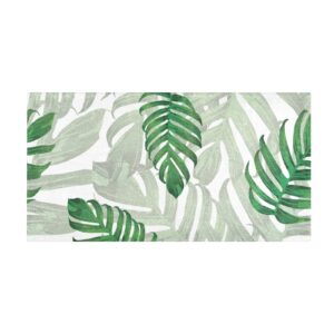 Fluffy Floor Carpet-Palm Monstera Jungle Leaf，39x20in Front Door Mat Indoor Machine Washable Carpet,Aesthetic Rug