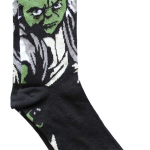 STAR WARS Darth Vader and Yoda Men's Crew Socks 2 Pair Pack Shoe Size 6-12