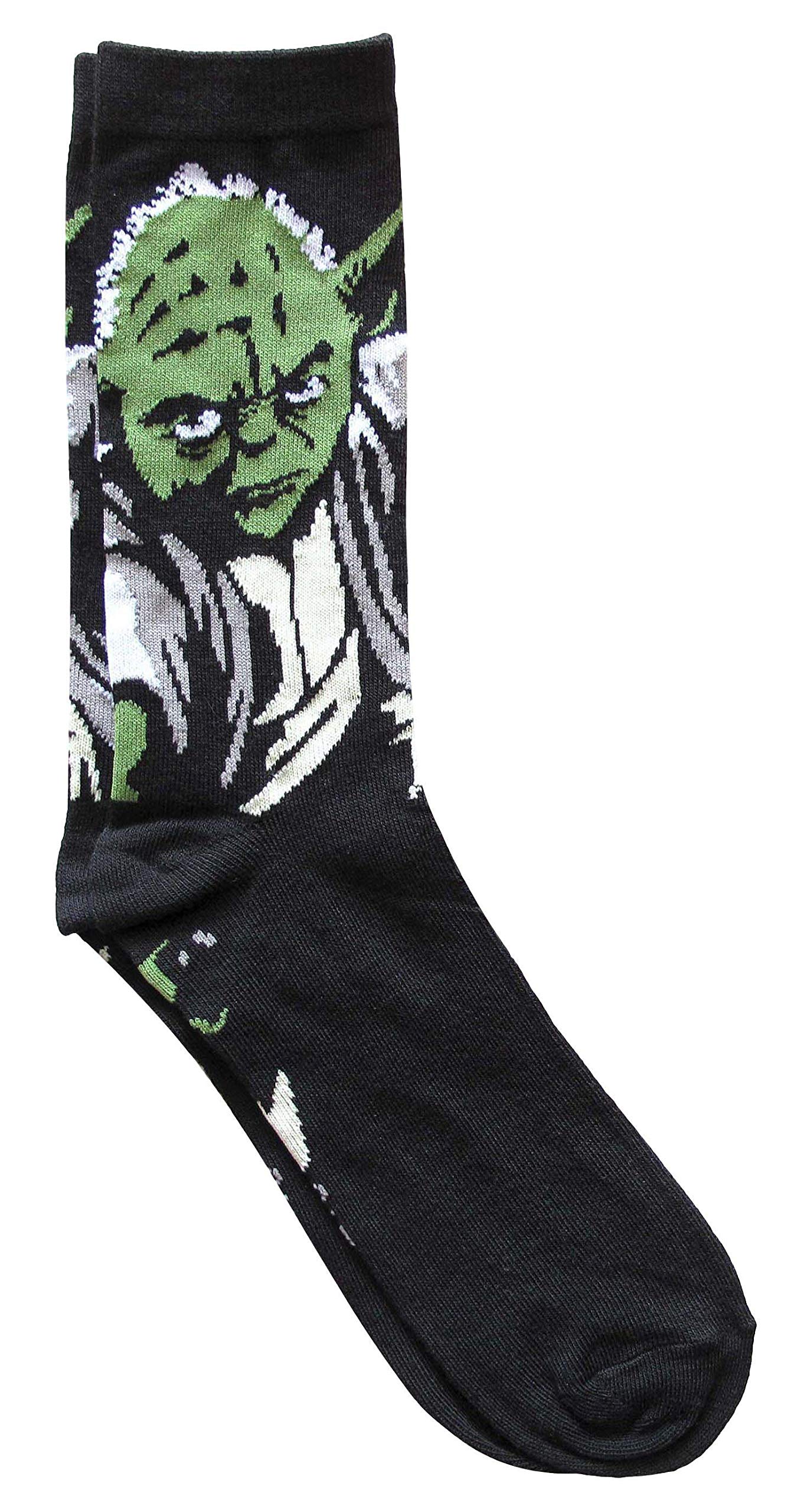 STAR WARS Darth Vader and Yoda Men's Crew Socks 2 Pair Pack Shoe Size 6-12