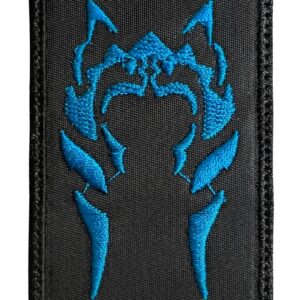 Almost SGT Ahsoka Tano Logo Clone Wars Patch Black/Blue - Funny Tactical Morale Embroidered Patch Hook Fastener Backing