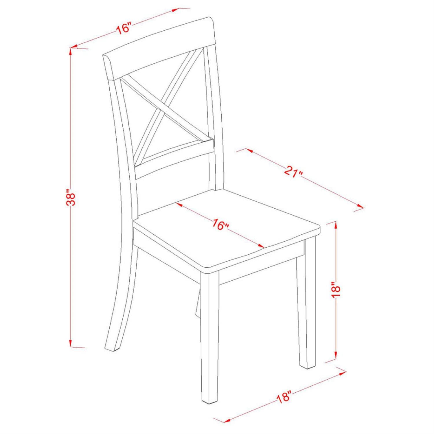 East West Furniture HLBO5-LWH-W 5 Piece Dinette Set for 4 Includes a Round Dining Room Table with Pedestal and 4 Kitchen Dining Chairs, 42x42 Inch, Linen White