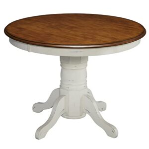 French Countryside Oak/ White 42" Round Pedestal Table by Home Styles