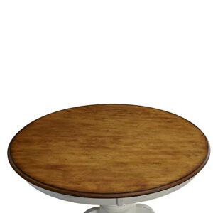 French Countryside Oak/ White 42" Round Pedestal Table by Home Styles