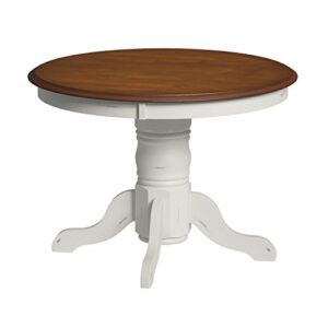 French Countryside Oak/ White 42" Round Pedestal Table by Home Styles