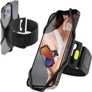 bone run tie 2 phone holder for running armband universal cell phone holder, running arm bands for cell phone size 4.7-7.2 inches for iphone15 14 13 12 11 samsung galaxy (black -l/arm 9.8-15.7")