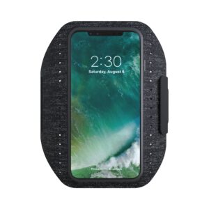 Adidas Phone Case Compatible with iPhone X/XS, Black Armband, Workout Cell Phone Holder for Exercise, Running and Sports