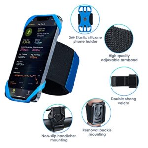 Cikyner Running Armband, 3 in 1 Running Phone Holder Sports Armband Bicycle Phone Holder 360° Rotatable & Detachable Running Phone Armband for 4.5-9'' iPhone Huawei for Gym Running Hiking