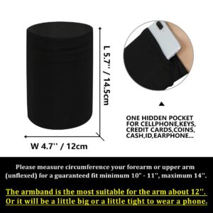 SMALL Cell Phone Armband for Exercise Fitness Training Skating Workouts Working Out Running Walking Yoga Jogging Cellphone Armband Sleeve Pouch Pocket for iPhone 6S 7 8 X XR XS 11 12 14 15 - Red+Black