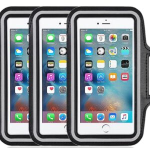 3pack Armband for Apple iPhone 7,7 Plus,6 6s Plus, LG G5,Samsung Galaxy Note 5 4 3 Note Edge S4 S5 S6 LG G3 G4 G5 Note 4 5 7 Universal case,Great for Running,Exercise Gym Workouts not for iphone 4 4s