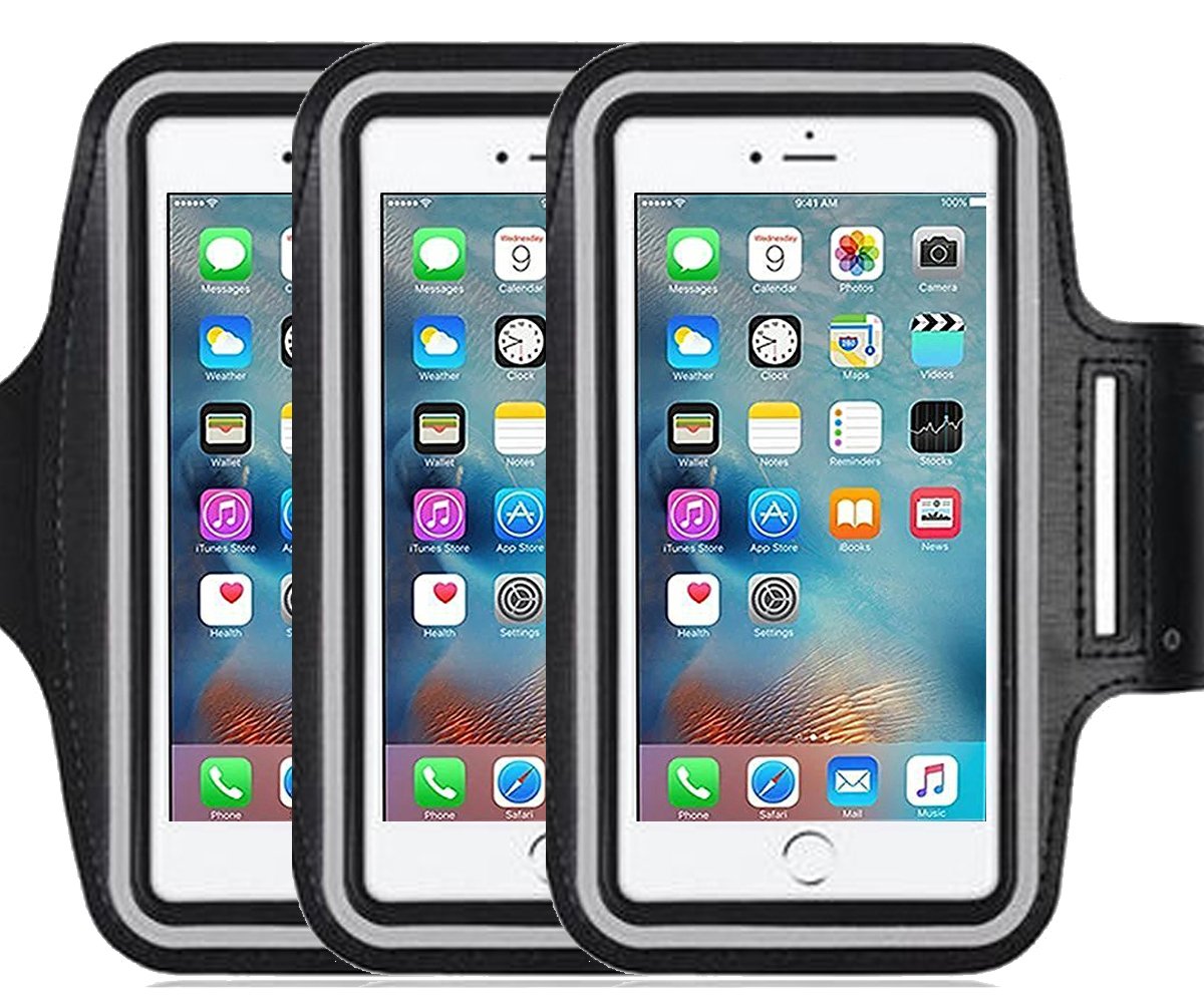 3pack Armband for Apple iPhone 7,7 Plus,6 6s Plus, LG G5,Samsung Galaxy Note 5 4 3 Note Edge S4 S5 S6 LG G3 G4 G5 Note 4 5 7 Universal case,Great for Running,Exercise Gym Workouts not for iphone 4 4s