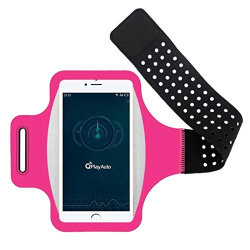 Sports arm Bag is Suitable for iPhone SE 2020 XS XR X 7 8 6s Plus 11 Pro Max Xiaomi arm Sports Running Armband Mobile Phone case, Suitable for Samsung Note 10 S10 S20-Rose Red