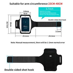 Sports arm Bag is Suitable for iPhone SE 2020 XS XR X 7 8 6s Plus 11 Pro Max Xiaomi arm Sports Running Armband Mobile Phone case, Suitable for Samsung Note 10 S10 S20-Rose Red