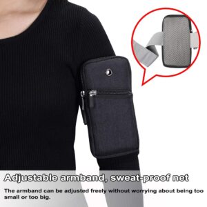 cellphone holster Phone Arm Bag Compatible with Running, Armband Cell Phone Holder Compatible with iPhone 12 11 Pro Max XS/XR/8/7/6 Plus, Gym Phone Holder Compatible with Arm,Phone Pouch Compatible wi