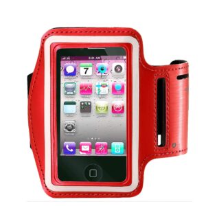 armband for iphone x 8/8plus/7/6/6s plus,galaxy s8 s7 s6 edge s8+,note 5.etc.casehq adjustable reflective sport exercise running pouch key holder,screen protector-hiking,biking,walking(red)