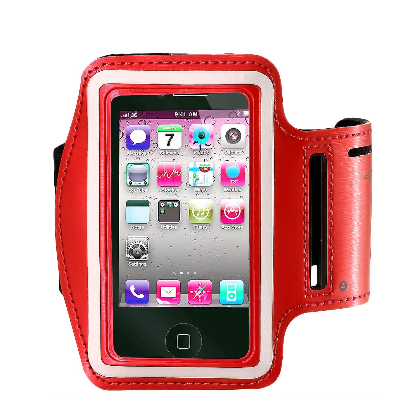 Armband for iPhone X 8/8plus/7/6/6S Plus,Galaxy s8 s7 s6 Edge s8+,Note 5.etc.CaseHQ Adjustable Reflective Sport Exercise Running Pouch Key Holder,Screen Protector-Hiking,Biking,Walking(red)