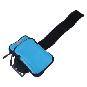 VGEBY Arm Pouch Outdoor Sport Running Jogging Exercise Armband Bag Wrist Pouch Phone Case Bag(Blue) Sports Bag Supplies