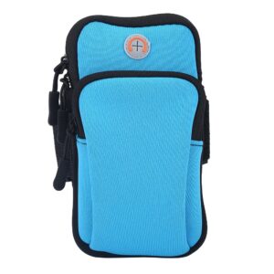 VGEBY Arm Pouch Outdoor Sport Running Jogging Exercise Armband Bag Wrist Pouch Phone Case Bag(Blue) Sports Bag Supplies