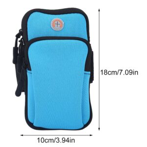 VGEBY Arm Pouch Outdoor Sport Running Jogging Exercise Armband Bag Wrist Pouch Phone Case Bag(Blue) Sports Bag Supplies