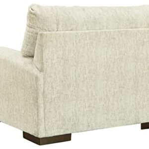 Signature Design by Ashley Caretti Contemporary Upholstered Chair and a Half, Beige