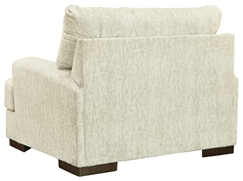 Signature Design by Ashley Caretti Contemporary Upholstered Chair and a Half, Beige