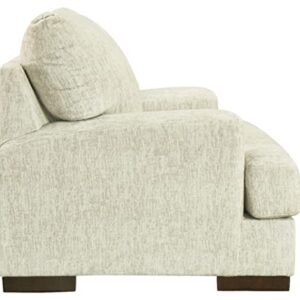 Signature Design by Ashley Caretti Contemporary Upholstered Chair and a Half, Beige