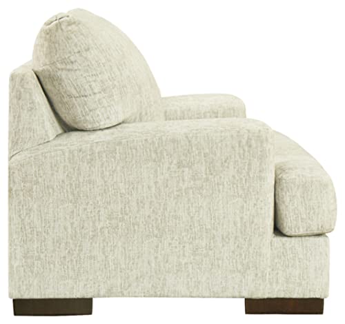 Signature Design by Ashley Caretti Contemporary Upholstered Chair and a Half, Beige