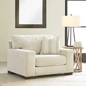 Signature Design by Ashley Maggie Contemporary Upholstered Chair and a Half, Beige