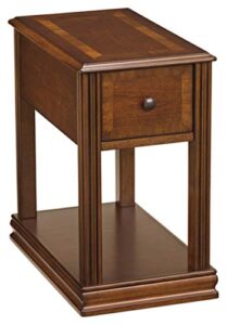 signature design by ashley breegin new traditional wooden chair side end table, brown