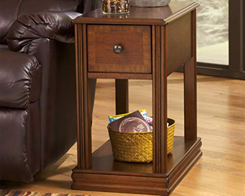 Signature Design by Ashley Breegin New Traditional Wooden Chair Side End Table, Brown