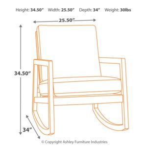 Signature Design by Ashley Novelda Coastal Upholstered Accent Chair, Beige