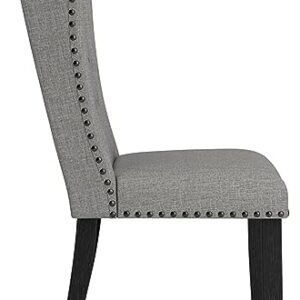 Signature Design by Ashley Jeanette Modern Tufted Dining Upholstered Side Chair, Set of 2, Gray