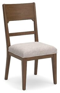 signature design by ashley cabalynn traditional dining chair set, 2 count, brown & tan