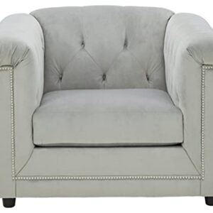 Signature Design by Ashley Josanna Classic Tufted Upholstered Chair, Gray