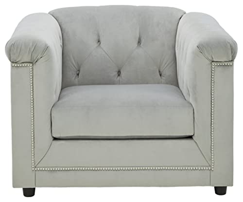Signature Design by Ashley Josanna Classic Tufted Upholstered Chair, Gray