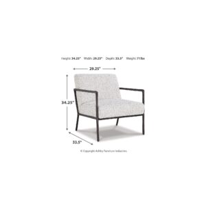 Signature Design by Ashley Ryandale Modern Accent Chair, White