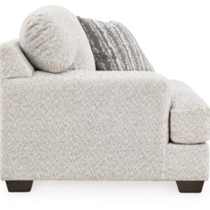 Signature Design by Ashley Brebryan Coastal Upholstered Oversized Chair with 1 Accent Pillow, Beige