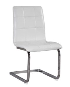 ashley furniture madanere faux leather dining side chair in white