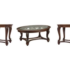 Signature Design by Ashley T499-6 Round End Table, 0, Dark Brown