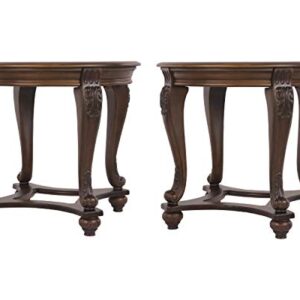 Signature Design by Ashley T499-6 Round End Table, 0, Dark Brown