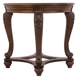 Signature Design by Ashley T499-6 Round End Table, 0, Dark Brown