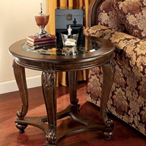 Signature Design by Ashley T499-6 Round End Table, 0, Dark Brown