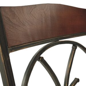 Signature Design by Ashley Glambrey Old World Dining Chair with Cushion, 4 Count,, 23.5"D x 19.75"W x 40.5"H, Brown