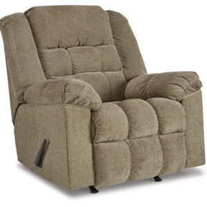 Signature Design by Ashley Kegler Contemporary Tufted Manual Rocker Recliner, Light Brown