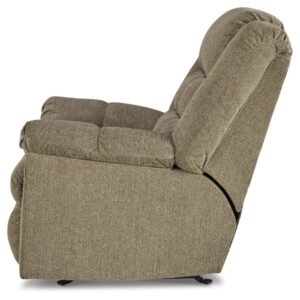 Signature Design by Ashley Kegler Contemporary Tufted Manual Rocker Recliner, Light Brown